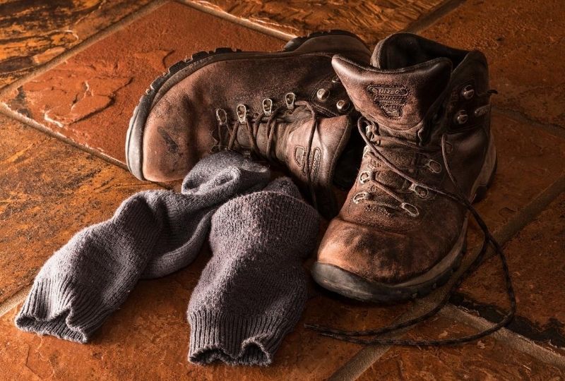 Primo piano su calze da lavoro
