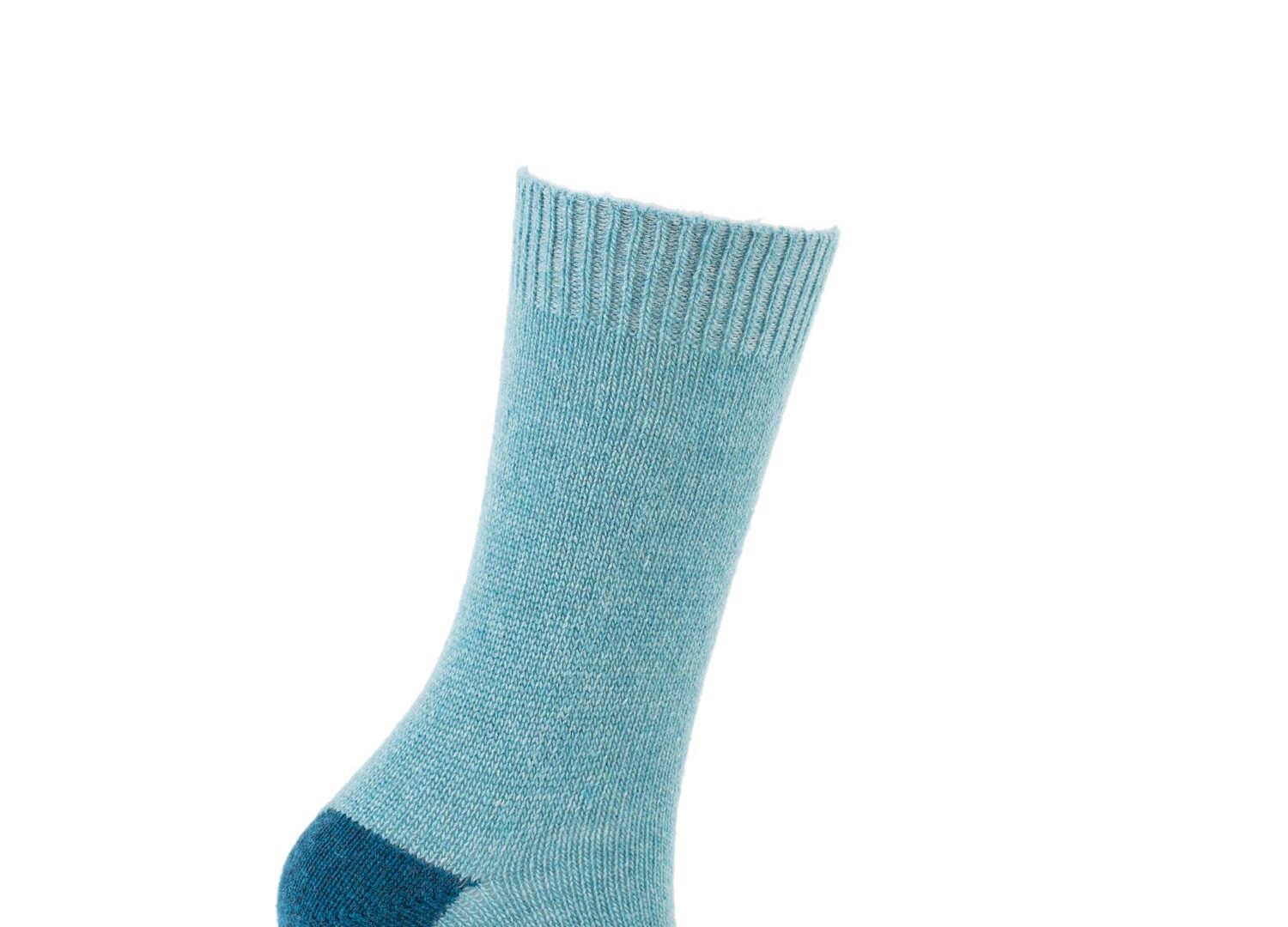 Calza in cashmere e lana azzurra