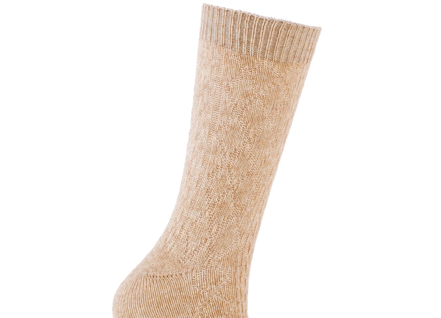 Calza in cashmere e lana con trama in links
