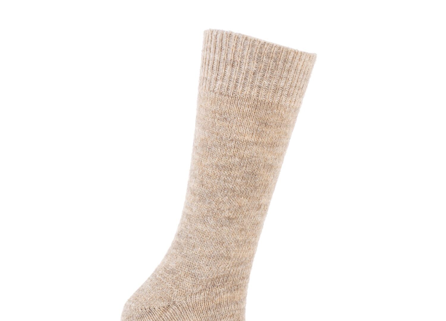 Calza in morbida alpaka effetto bouclé in tinte moda